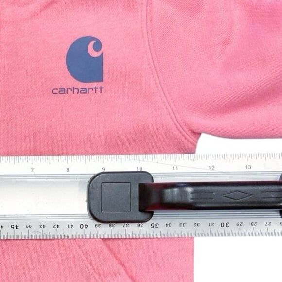 Carhartt Girls’ Long Sleeve Half-zip Pink Sweatshirt w/ Hood & Pockets Size 2T - Picture 11 of 12